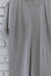 Boris Bidjan Saberi 24 Autumn and Winter Irregular Hem Short Sleeve T-shirt Series TF1-FKN00001-LIGHT GREY